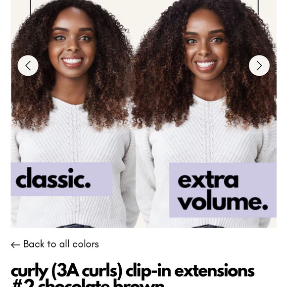 Irresistible Me hair extensions 20 in 3A curls extra volume chocolate brown - Picture 6 of 7